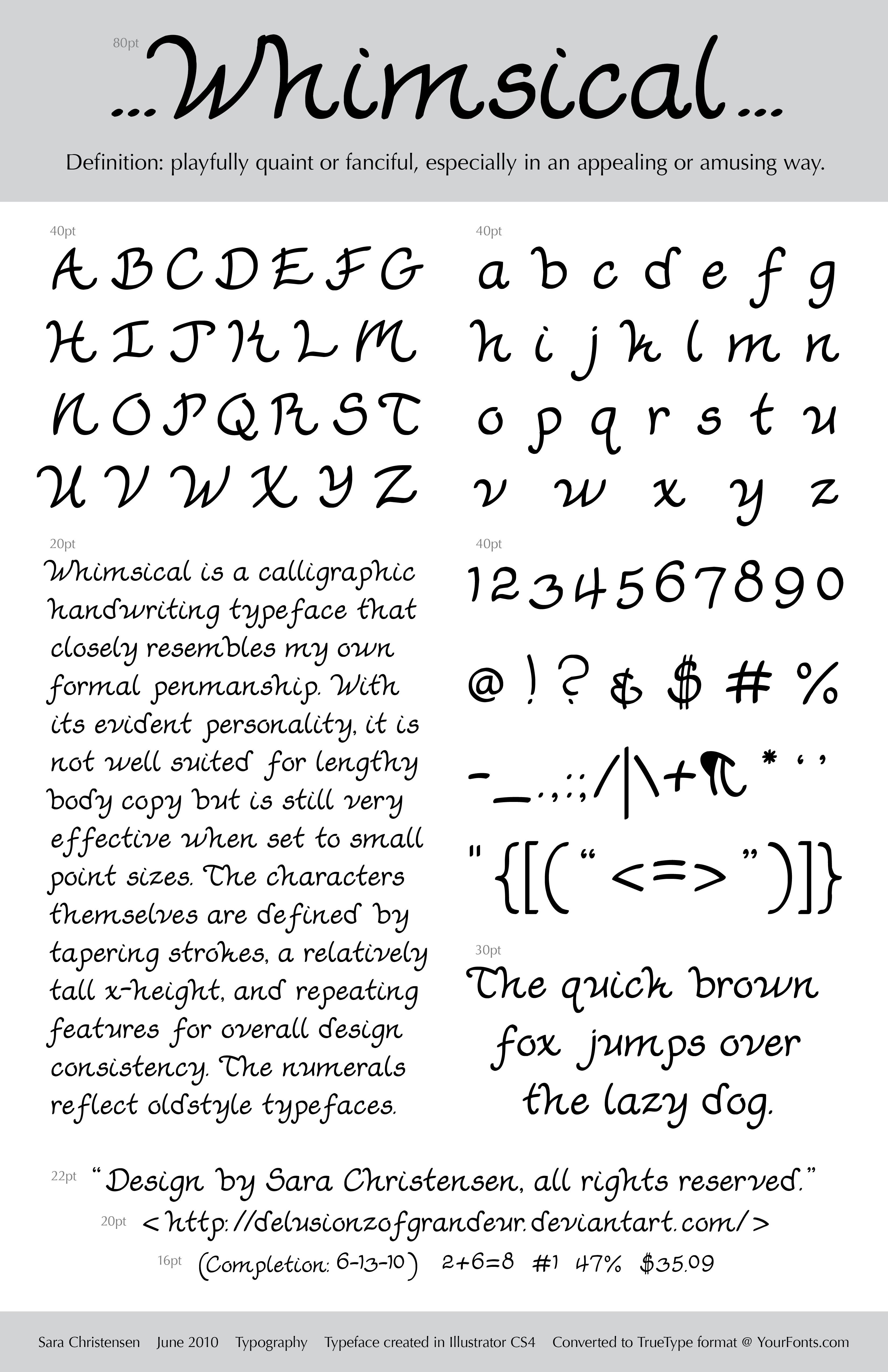 Whimsical Script Font