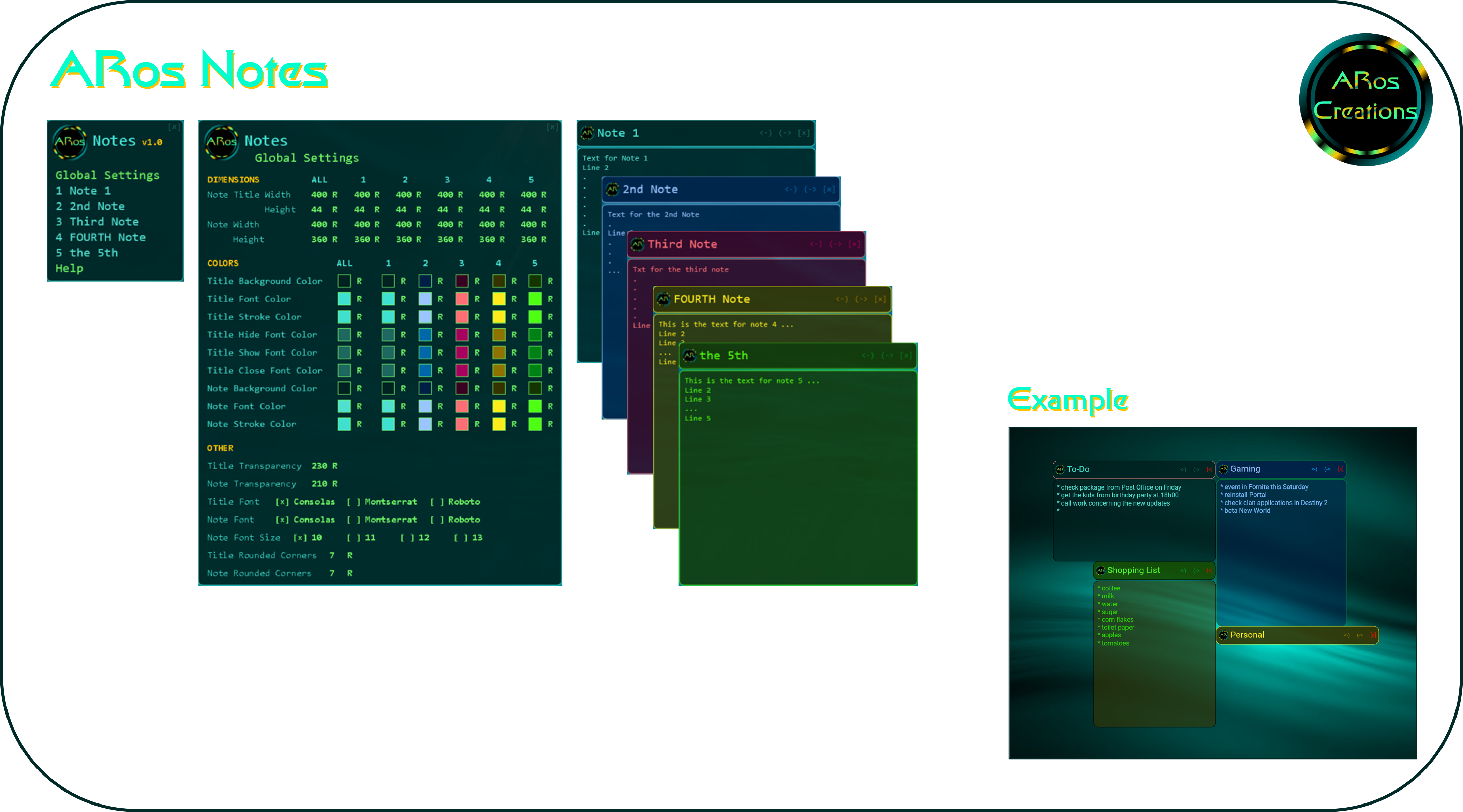 ARos Notes 1.2.0