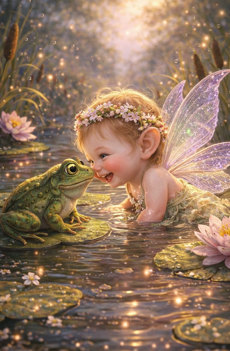 THE LITTLE FAIRIE AND THE FROG