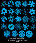 PS7 - 96 Snowflake Brushes by mediaklepto