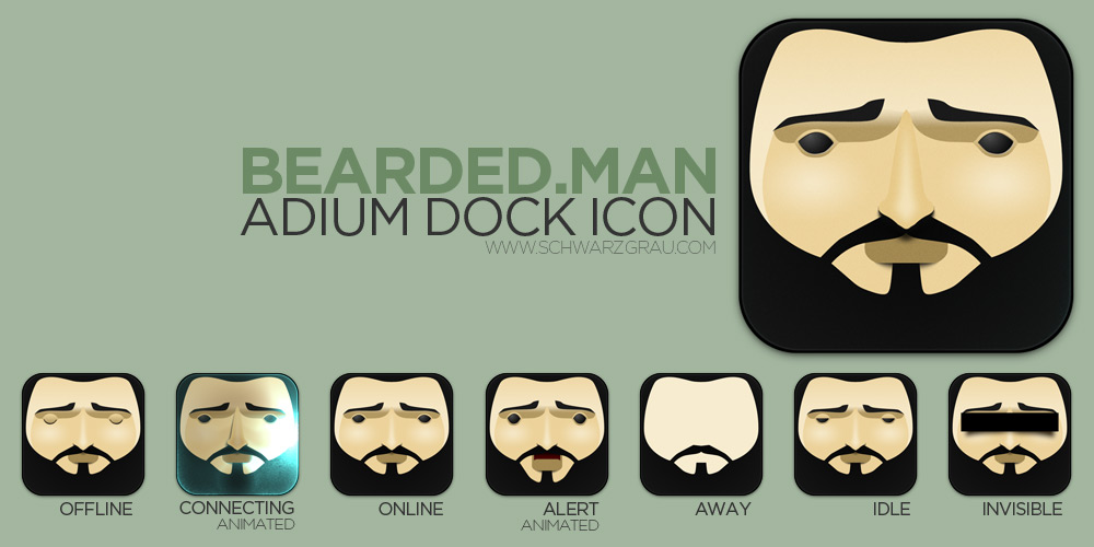 Bearded Man Adium Flurry Icon