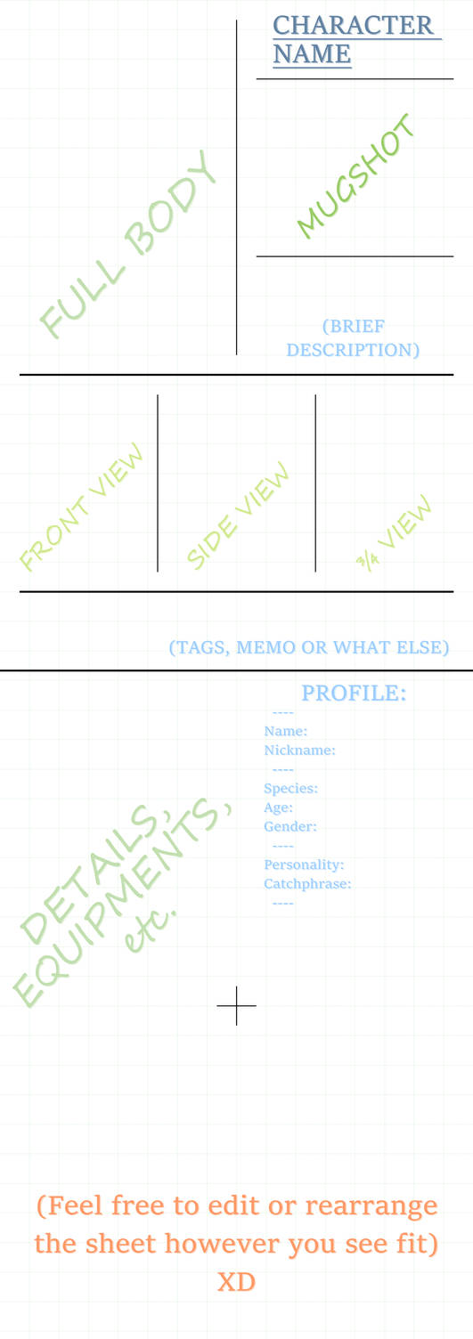 OC Reference Sheet Template (PSD version) by CrueltyEX on DeviantArt