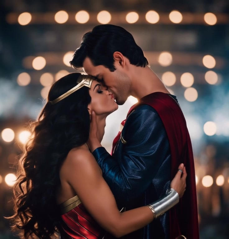 Wonder Woman passionately kissing Superman by MikePizzolato on DeviantArt