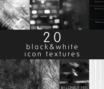 20 black and white icon textures