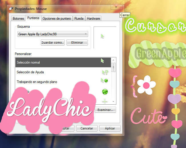 Cursor Green Apple by LadyChic99 on DeviantArt