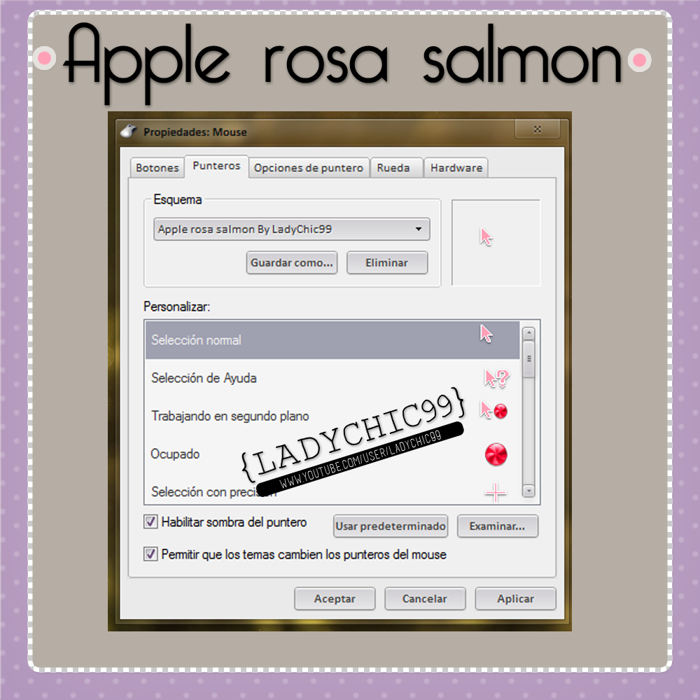 Salmon Cursor Cursor Apple rosa salmon by LadyChic99 by LadyChic99 on DeviantArt