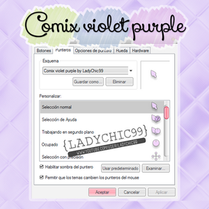 Cursor comix violet purple by LadyChic99