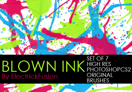 blown ink brushes by ElectrickFusion