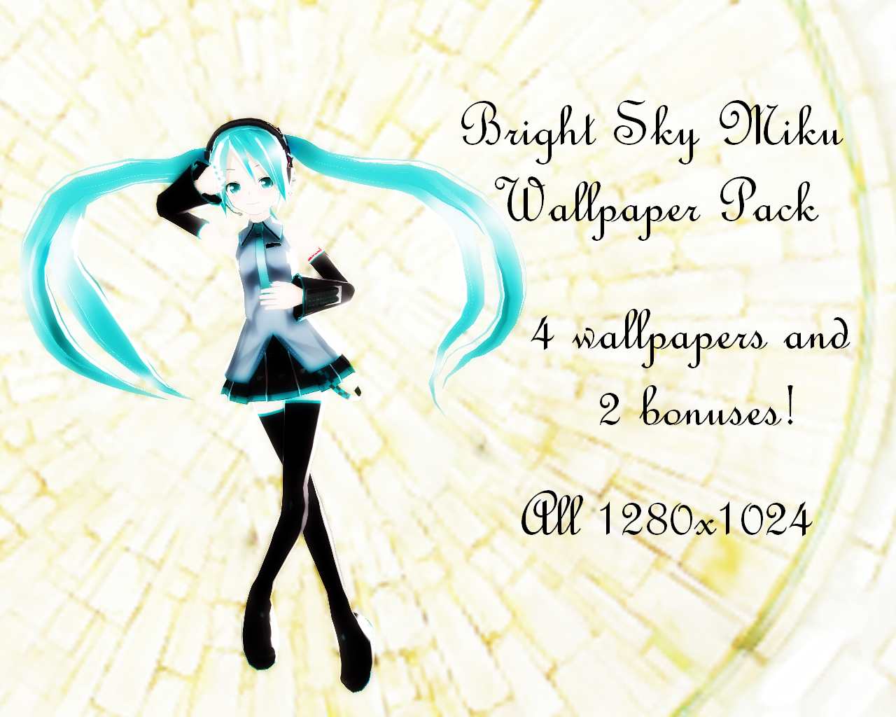 Bright Sky Miku Wallpaper Set Download