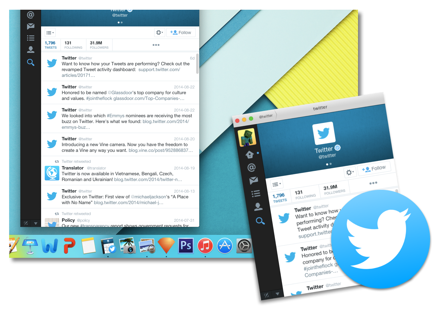 Twitter for OS X Yosemite Revision