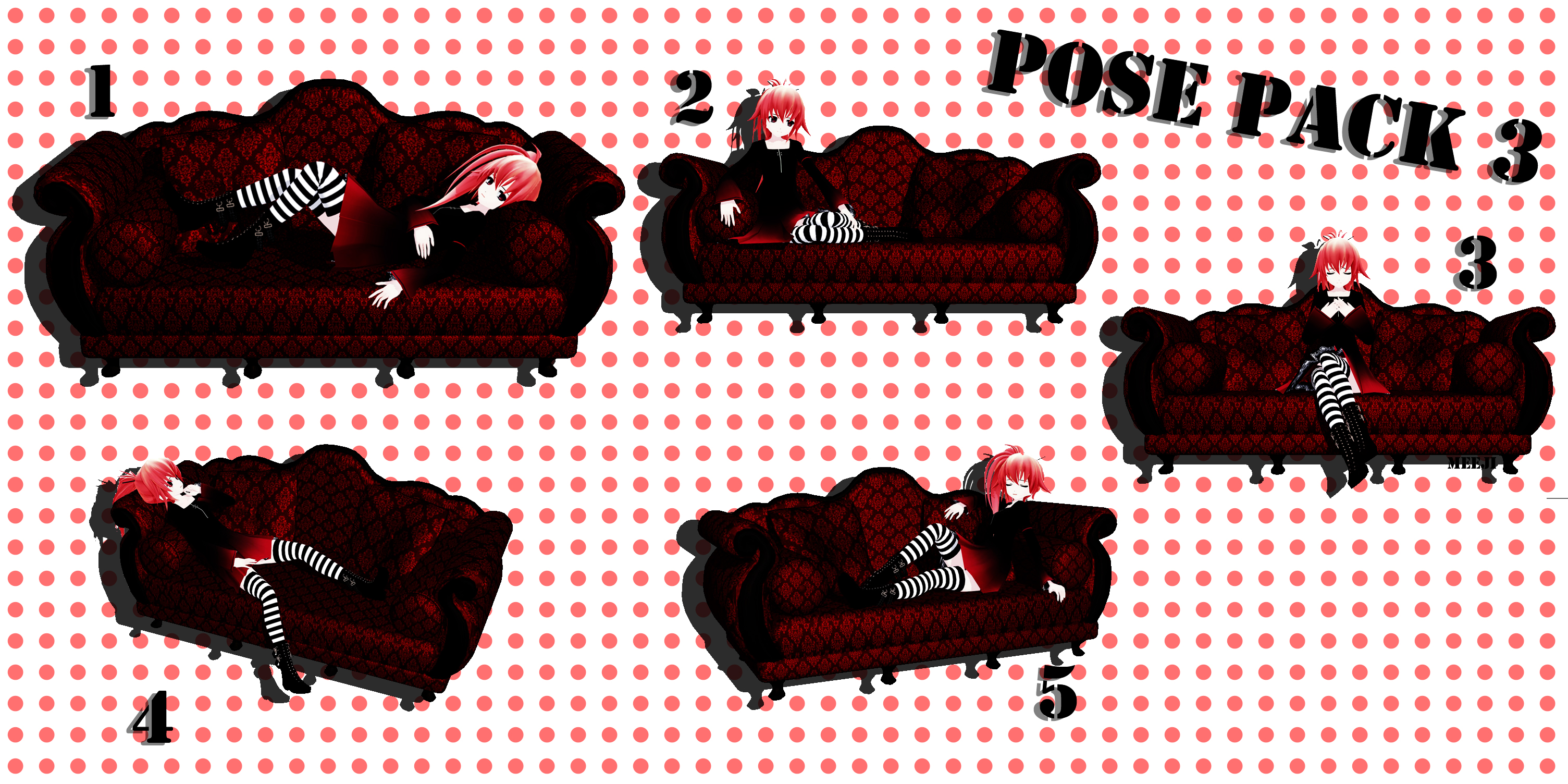 Pose Pack 3 [DL] by Meeji on DeviantArt