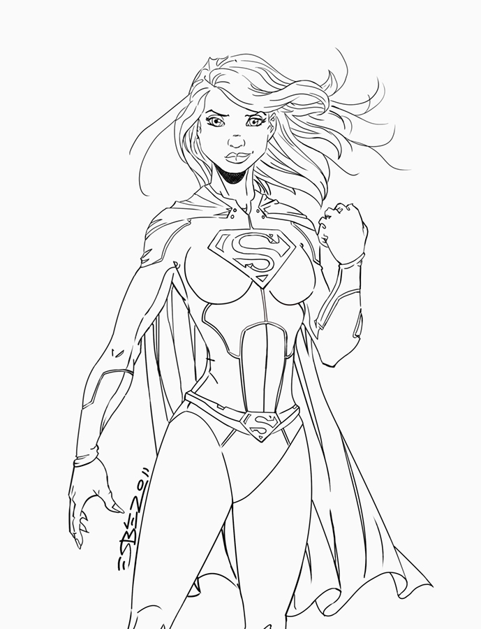 Supergirl by esbe77-Inks By Brad Eastburn