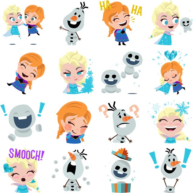 Stickers Facebook Frozen una celebracion congel by