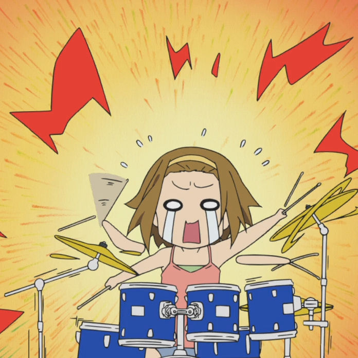 Wallpaper K On Ritsu Playing Drums In Panic Gif Animation By HD