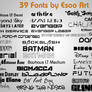 39 fonts collected by Esso ART