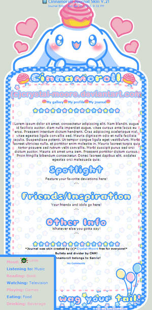 FREE JOURNAL SKIN: Cinnamoroll V.2