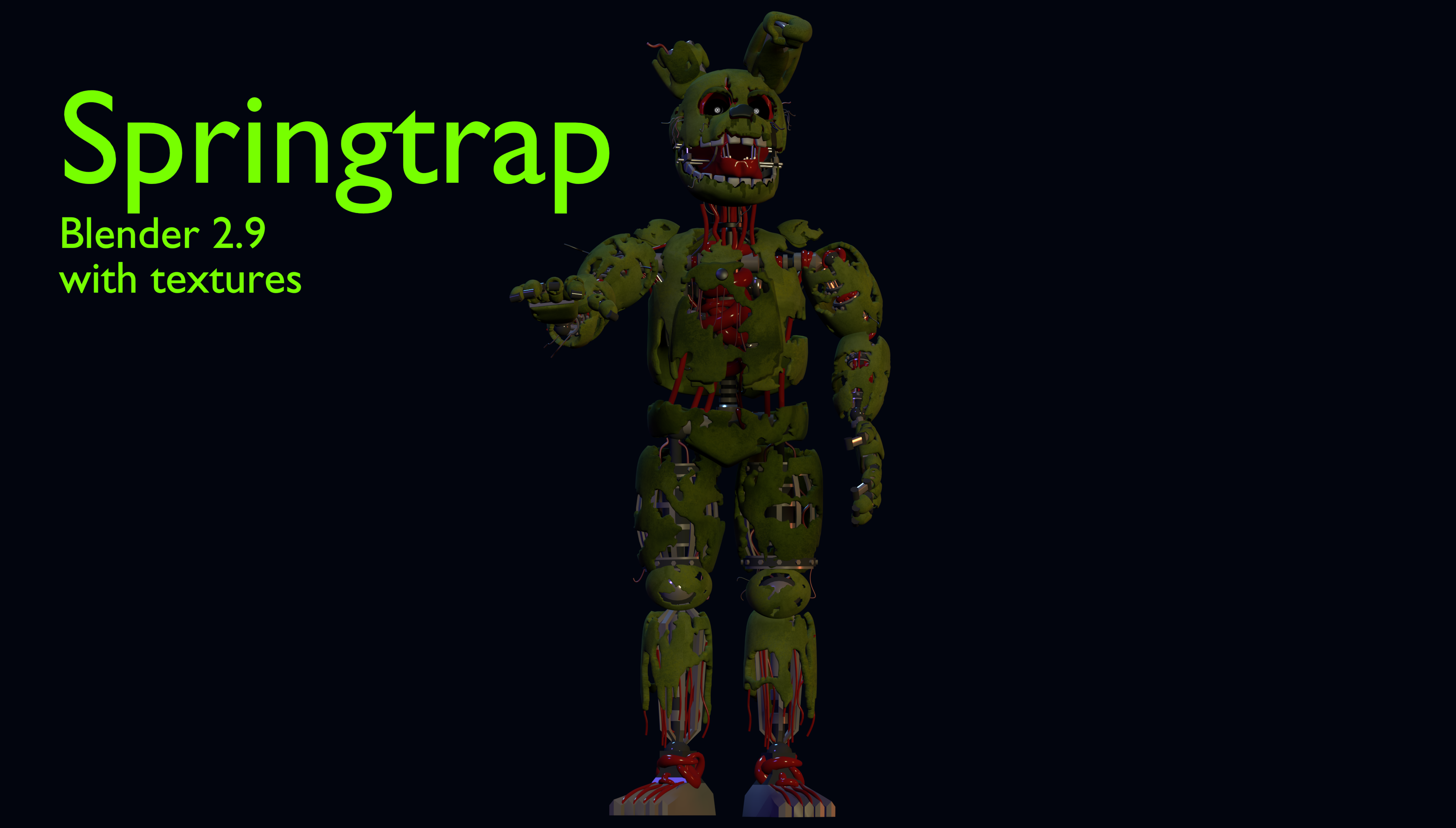 Springtrap for blender 2.9 by FoxyMan1987official2 on DeviantArt