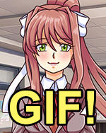 (Animated GIF) Just Monika by Eli-Pic on DeviantArt