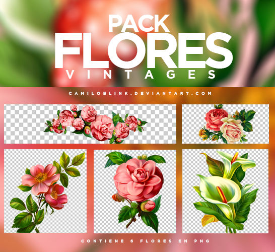 Flores Vintage Pack Png By Camiloblink On Deviantart Ver más ideas sobre flor hawaiana dibujo, disenos de unas, hawaiano. flores vintage pack png by