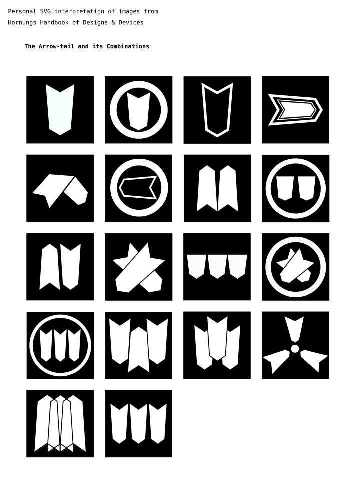 The Arrow tail and its combinations by 12edge on DeviantArt