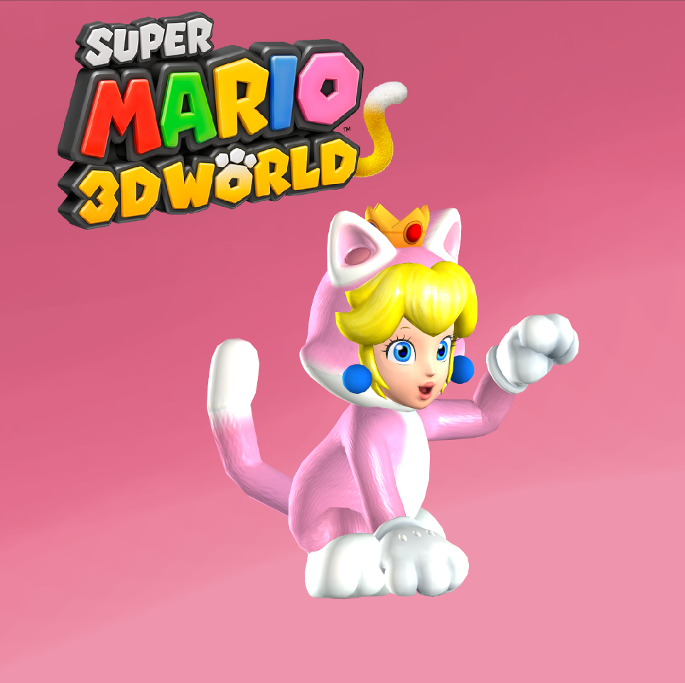 cat peach super mario 3d world.