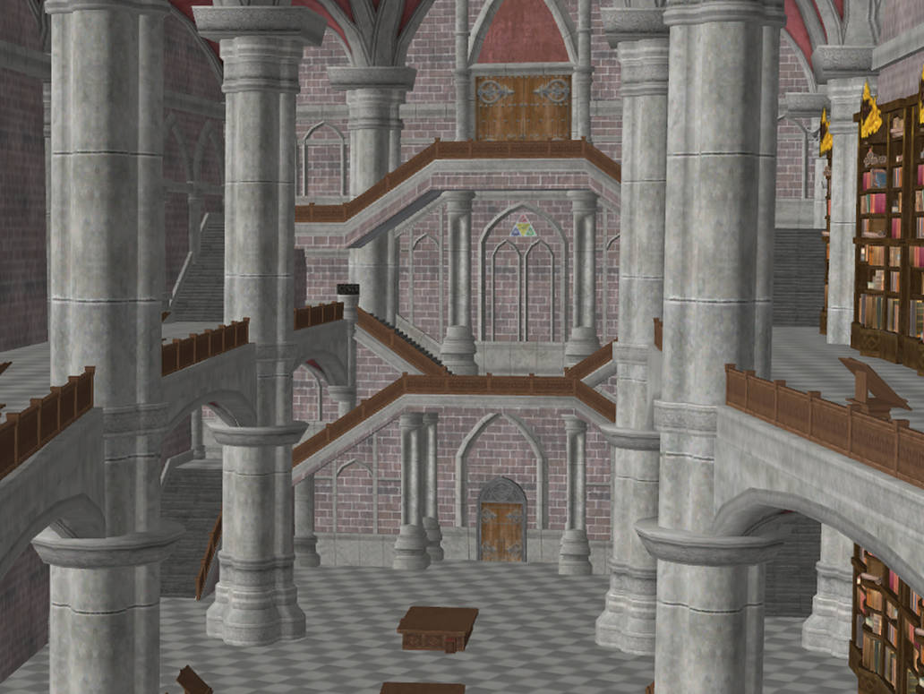 Castle's Library (Past) Breath of the Wild by Hakirya on DeviantArt