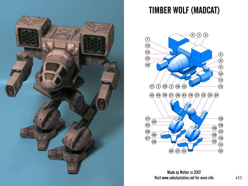 Mad Cat Mech Paper Model By Walter Nest On Deviantart