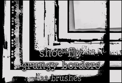 Grungy border brush set