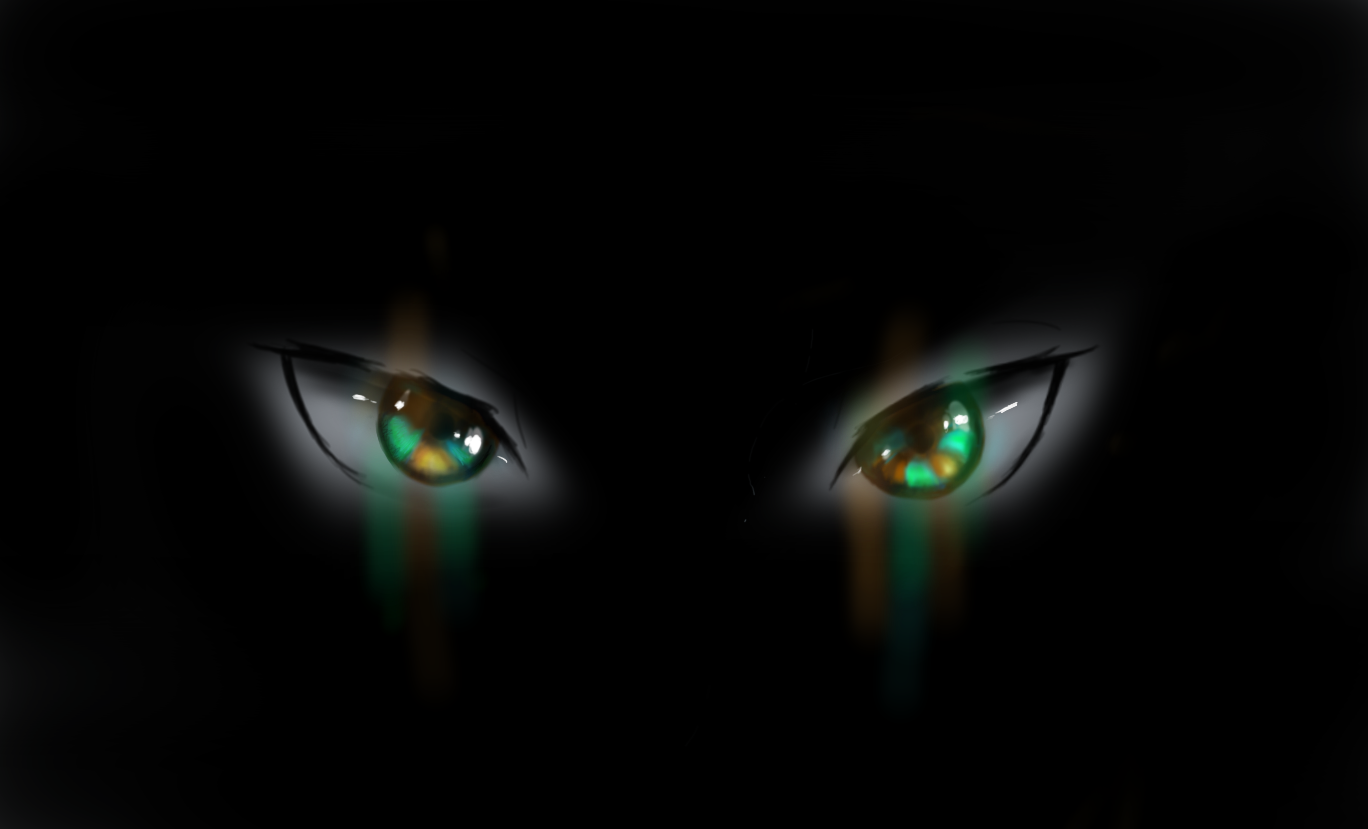 Eyes of light in Darkness (Attempted glowing eyes) by