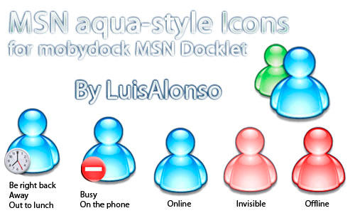 Aqua-style MSN Icons