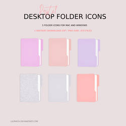 001. Pastel Folder Desktop Icons