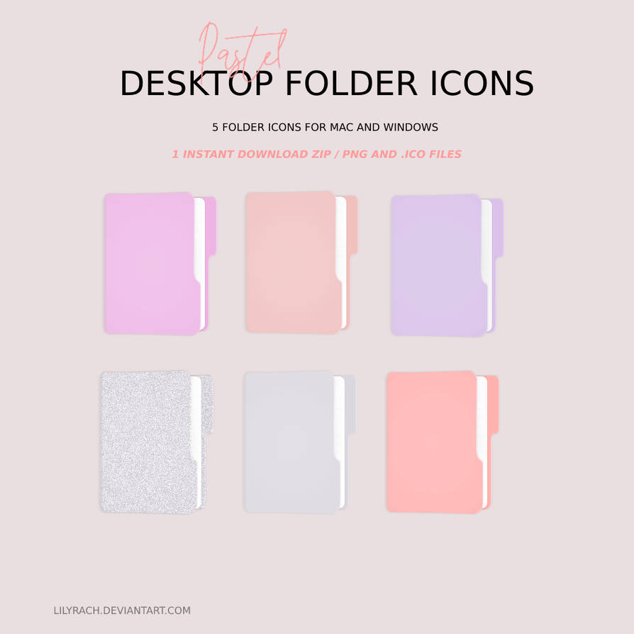 001. Pastel Folder Desktop Icons by lilyrach on DeviantArt