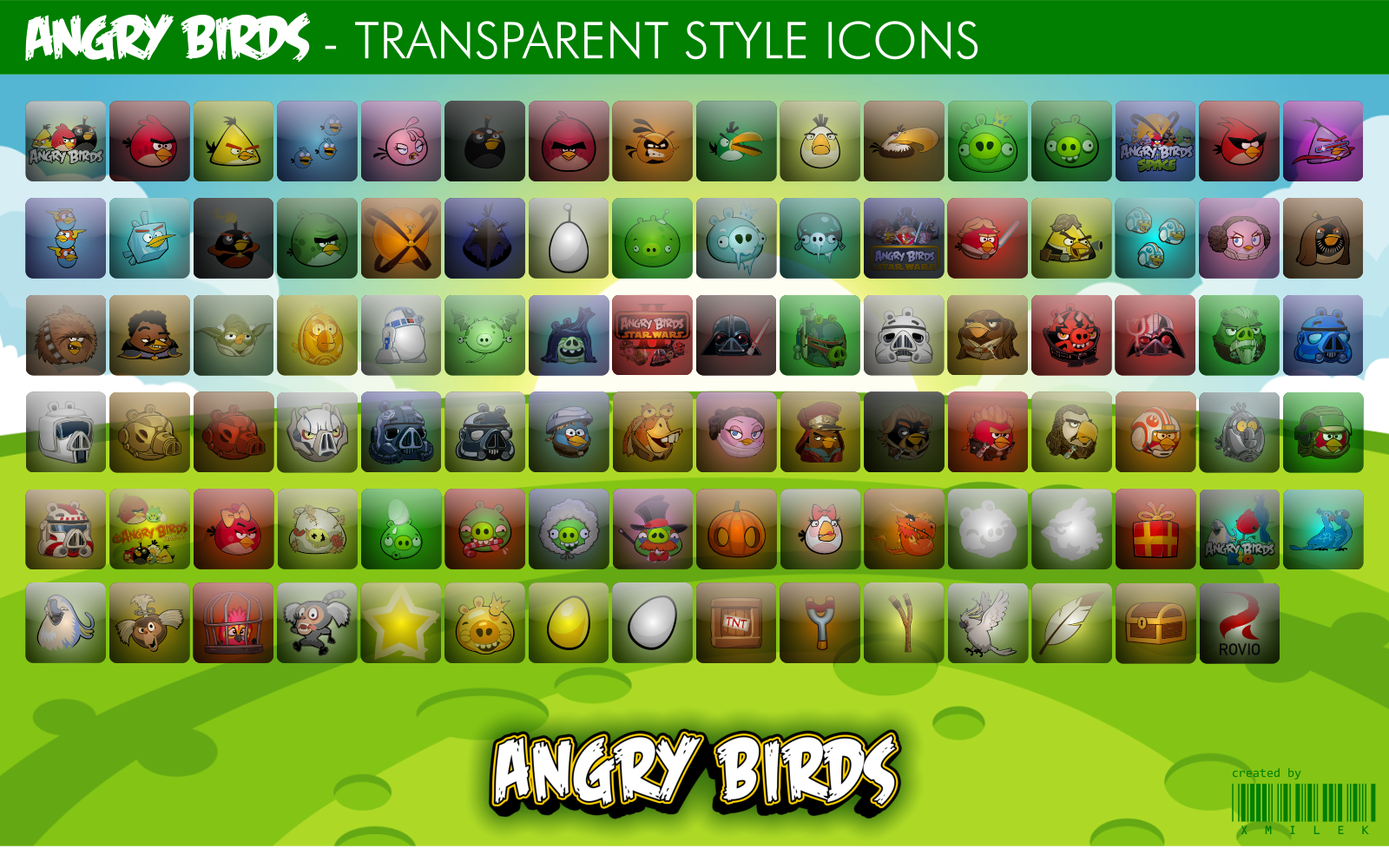 Angry Birds - Transparent Style Icons