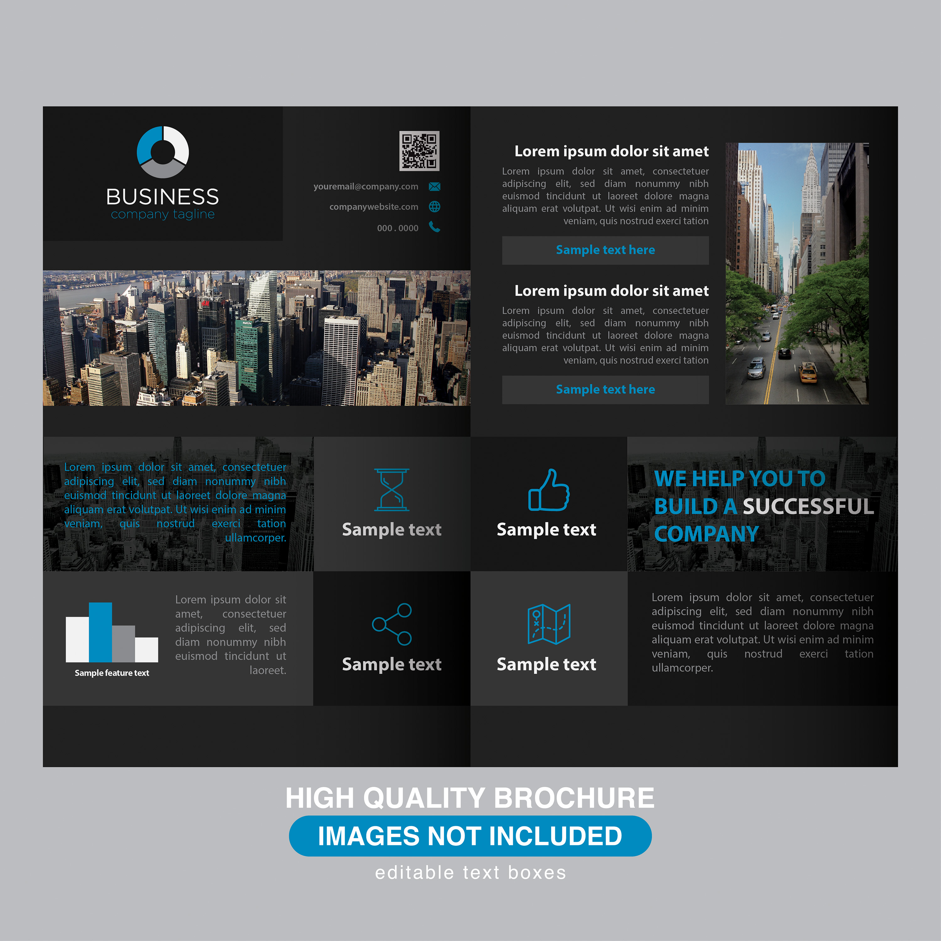 Modern Business Brochure Design editable vector