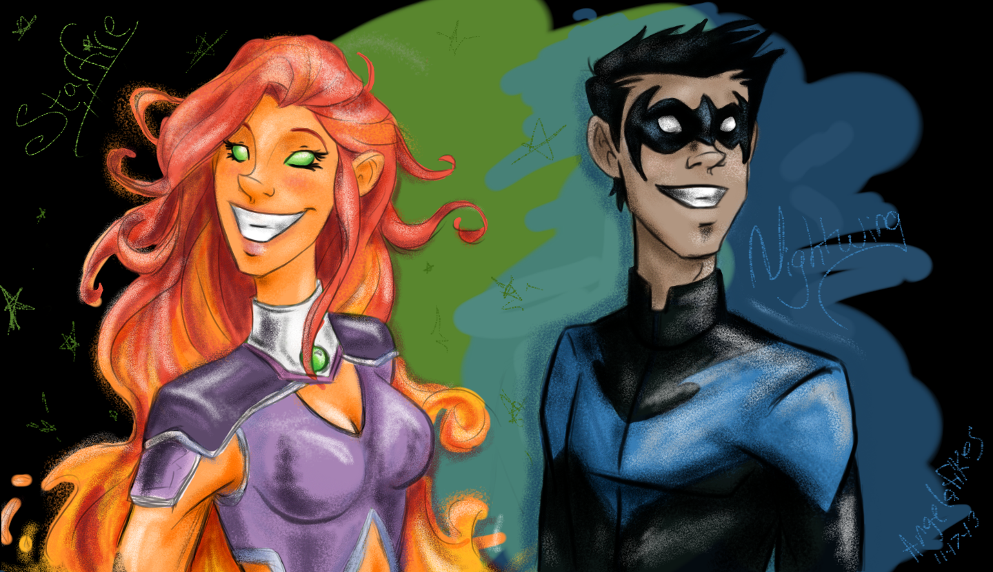 Starfire and Nightwing