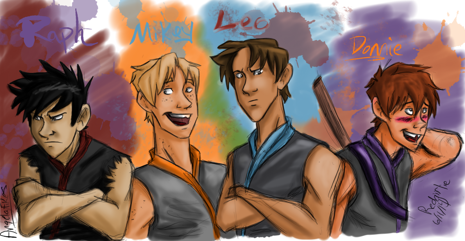 Tmnt Rise Ralph Humanized TMNT (Human Version) by 0123Hawkpath3210 on DeviantArt