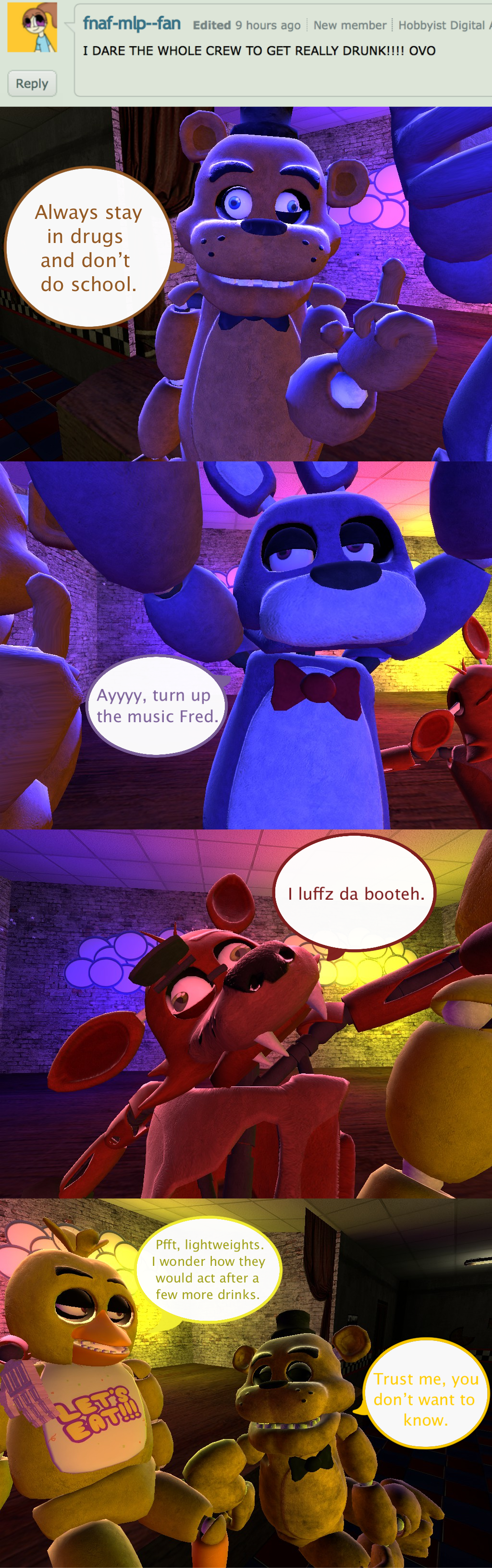 Ask the Crew Answer 49 FNaF by AskTheFazbearCrew on DeviantArt