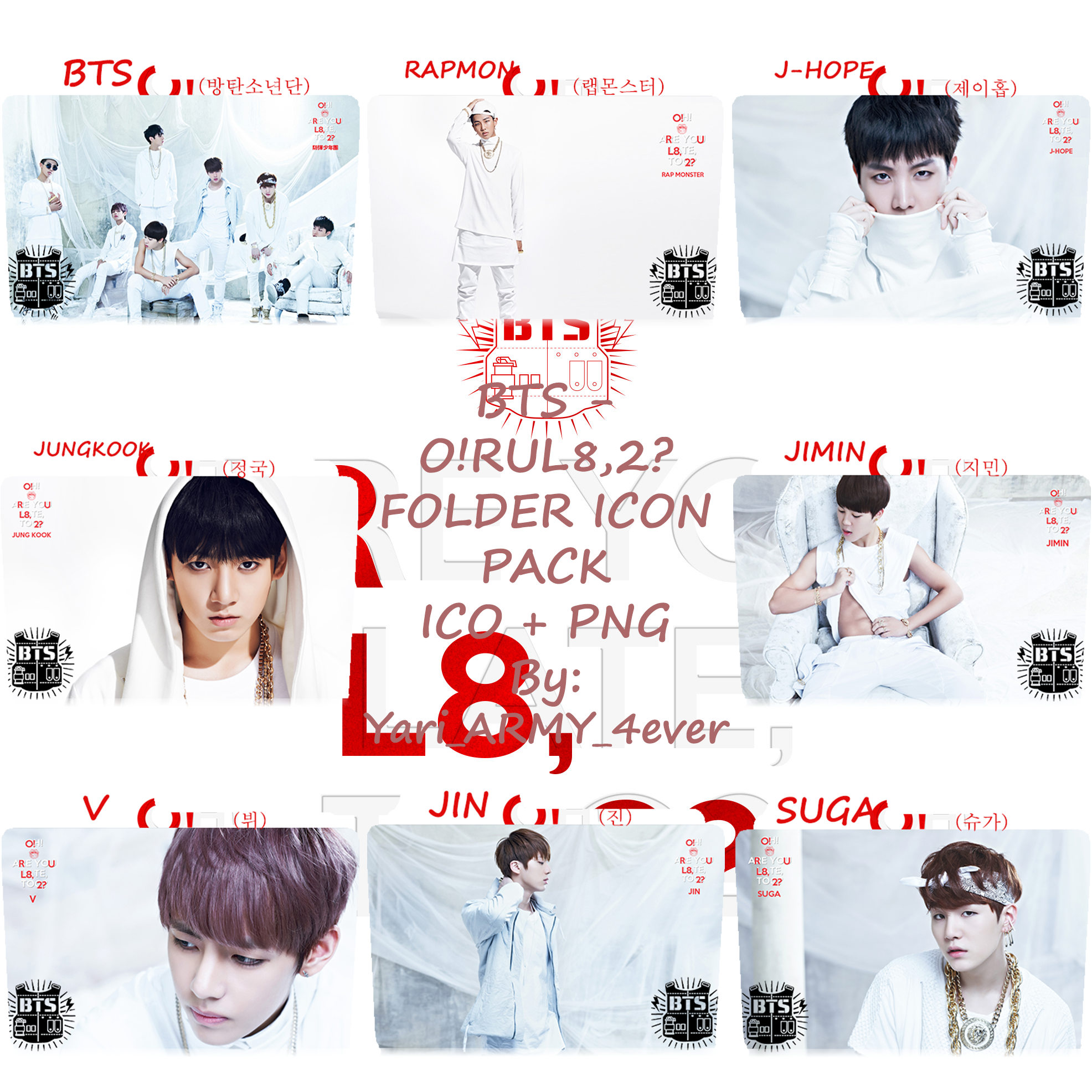 Bts O Rul8 2 Icon Pack By Yari Army 4ever On Deviantart