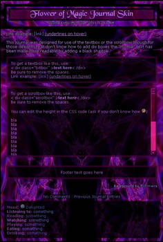 Flower of Magic Journal Skin