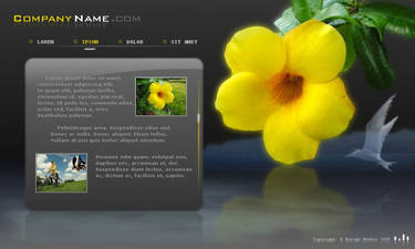 Yellow flower template - flash