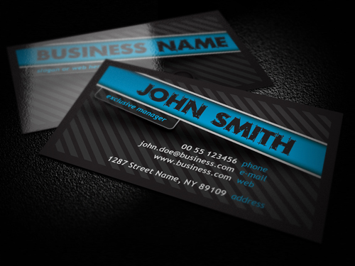 Free Dark Business Card