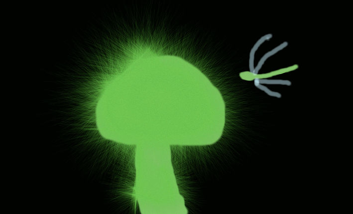 The glowing mushroom by SqwishyMcFuzz on DeviantArt