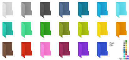 Windows 10 coloured folder icons