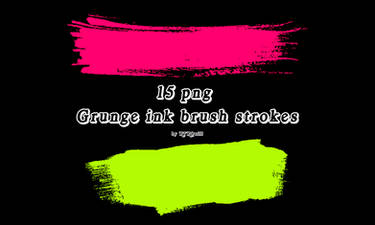 15 PNG Grunge ink brush strokes byRTRQuill