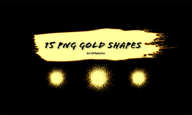 15pngs Free Gold Shapes by RTRQuill