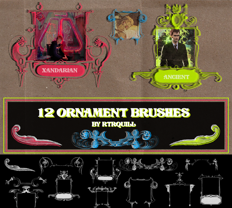 12 Ornament brushes by RTRQuill by RTRad on DeviantArt