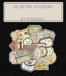 23 Retro Stickers by RTRQuill