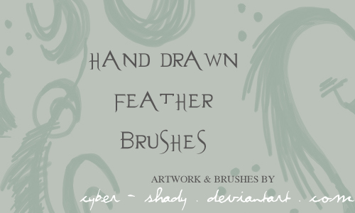PS Brushes: Hand drawn feather by Cyber-Shady
