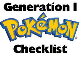 Pokemon PRINTABLE Checklist Generation I