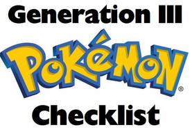 Pokemon PRINTABLE Checklist Generation III